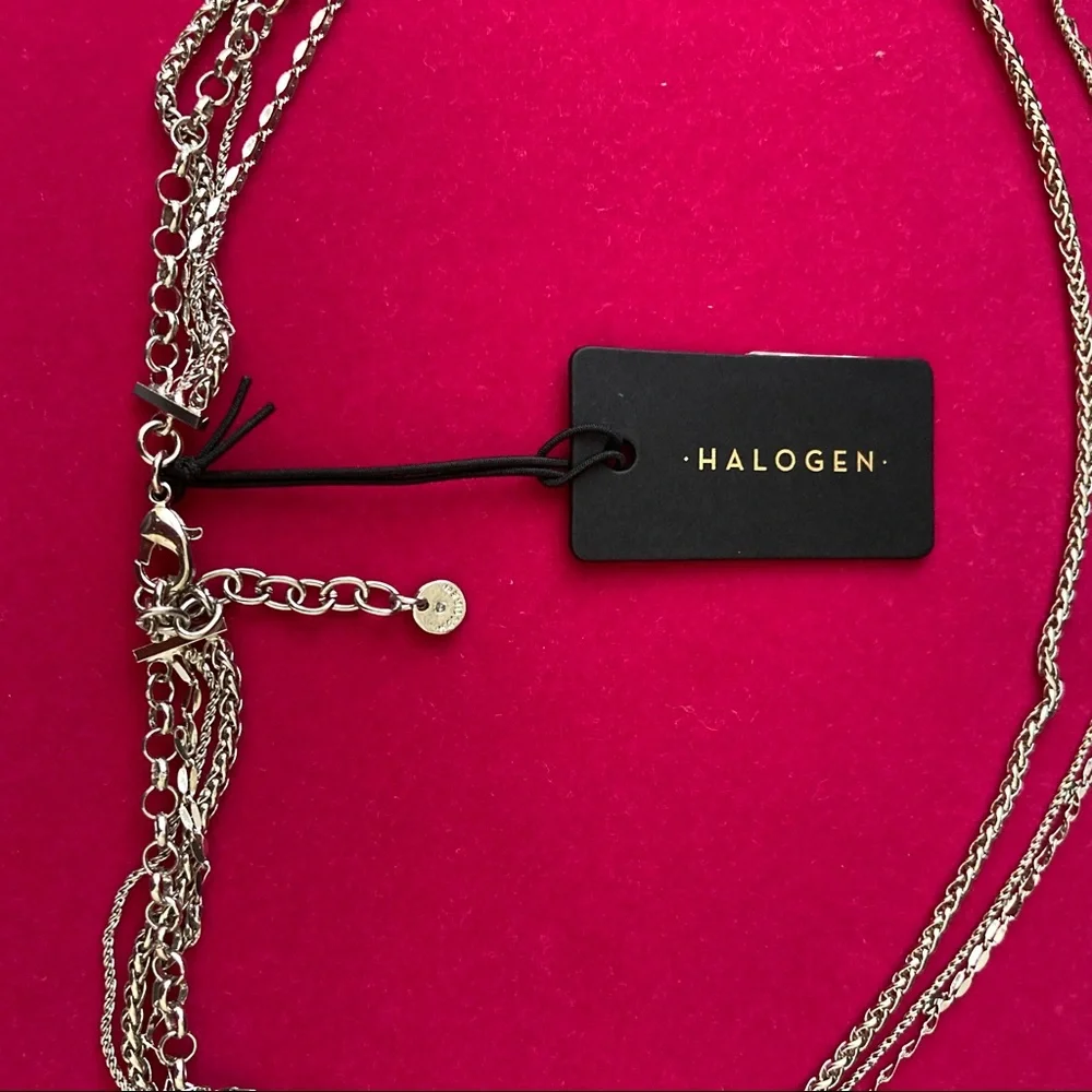 Halogen | Triple Layered Necklace | Silver Tone | Brand New - Picture 5 of 7
